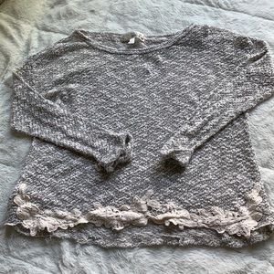 Marshall’s Grey And Beige Knitted Top